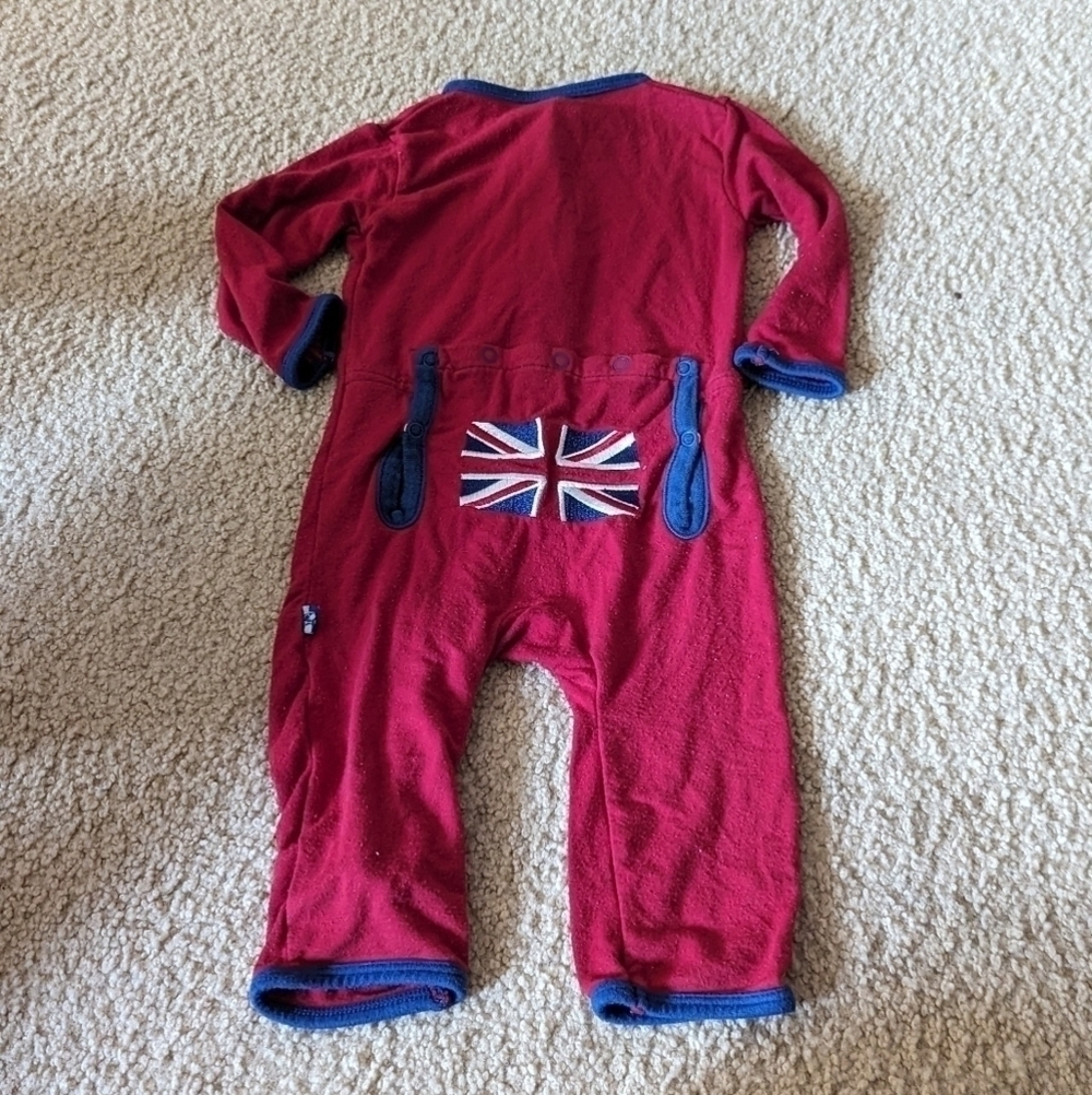 Kickee Pants union jack Bamboo onesie 🇬🇧 Size 0-3 Months